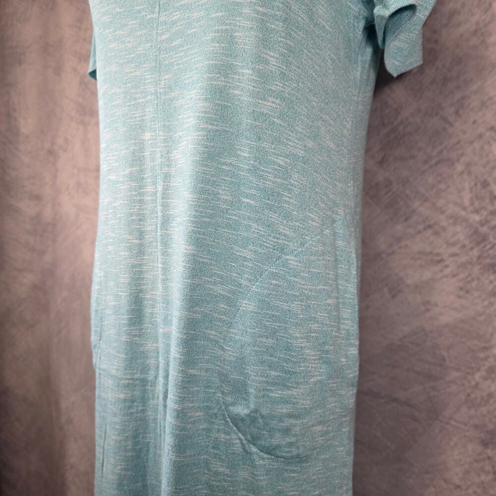 Soft Surroundings Dress Womens Petite Small Blue Electra Cold Shoulder Pocket - Picture 5 of 16